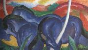 Franz Marc The Large Blue Horses (mk34) oil on canvas